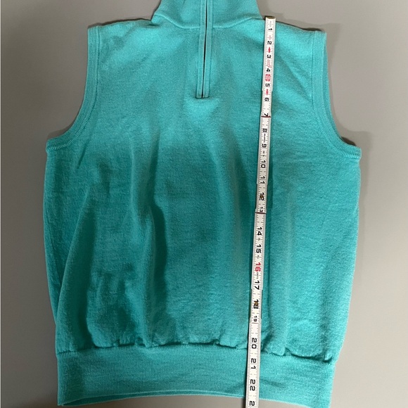 Ralph Lauren Polo Golf large merino wool turquoise vest! Size M - Picture 3 of 7
